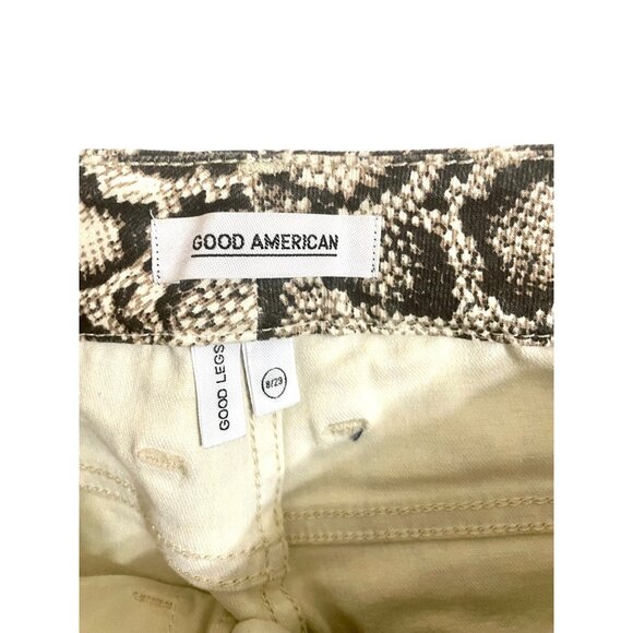 Good American Good Waist Snake Print High Rise Skinny Jeans Sz 29/8 New - Picture 4 of 5